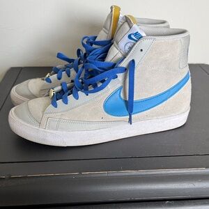 Nike Blazer 77 Blue and Gray High-Top Athletic Shoes size 11
